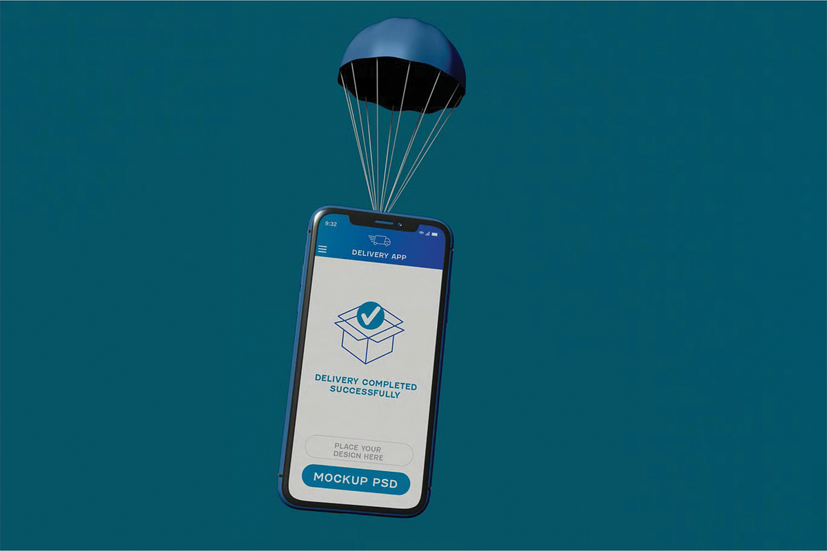 Online Shopping App Mockup, an Advertising Mockup by skybluecreative (Photo 2 of 2)