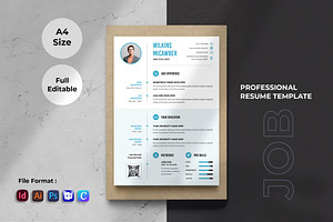 Clean & Modern Resume Template, a Resume Template by Spark_Creative