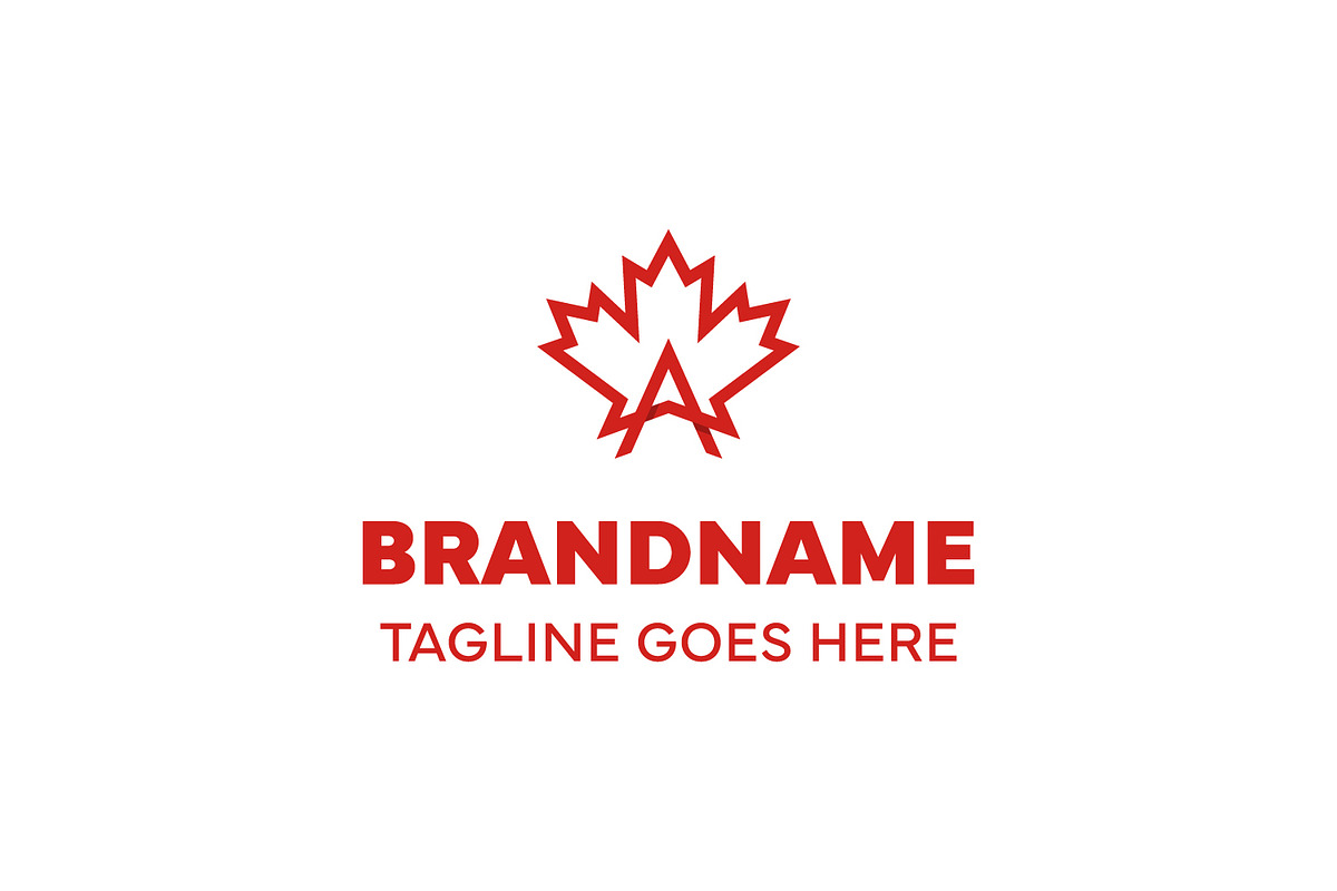 Letter A Maple Leaf Logo, a Templates & Theme by Pray Art Design Studio (Photo 1 of 2)