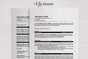 Klin • Professional realistic resume