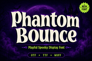 Phantom Bounce – Spooky Display Font, a Slab Serif Font by Wow Magic