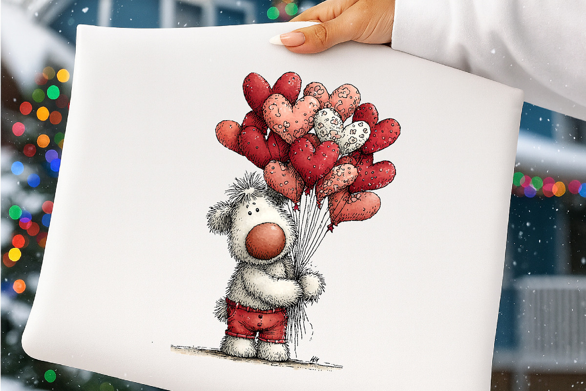 Whimsical valentines day clipart, an Illustration by SinaCreation (Photo 10 of 11)
