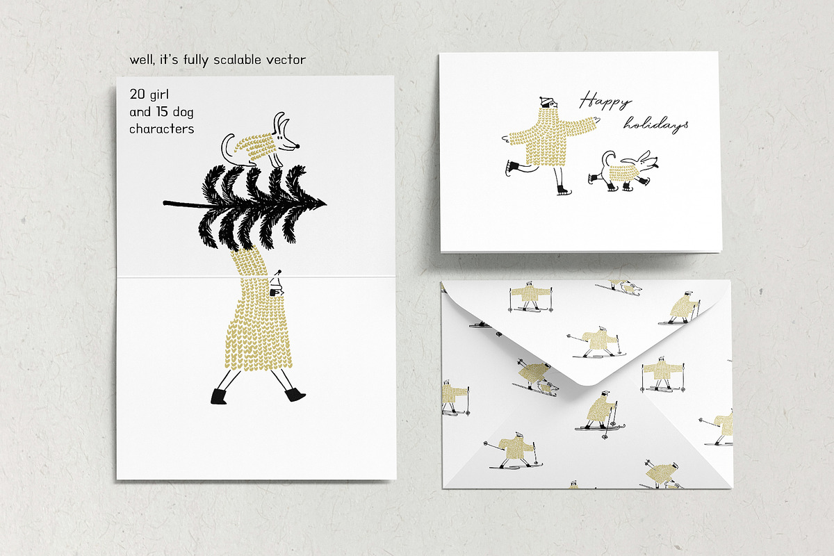 Winter Characters, a Seasonal Illustration by Annakniaz (Photo 6 of 13)