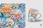 Pastel Paper Quilling Flower Pattern, a Pattern Graphic by Creative Store (Thumbnail 2 of 5)