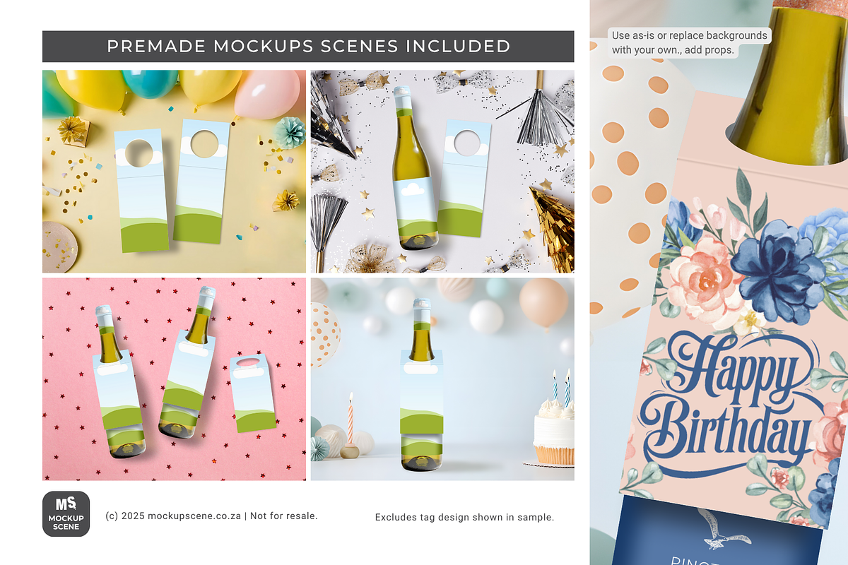 Wine Tag Canva Mockup, a Packaging Mockup by Mockup Scene (Photo 5 of 10)