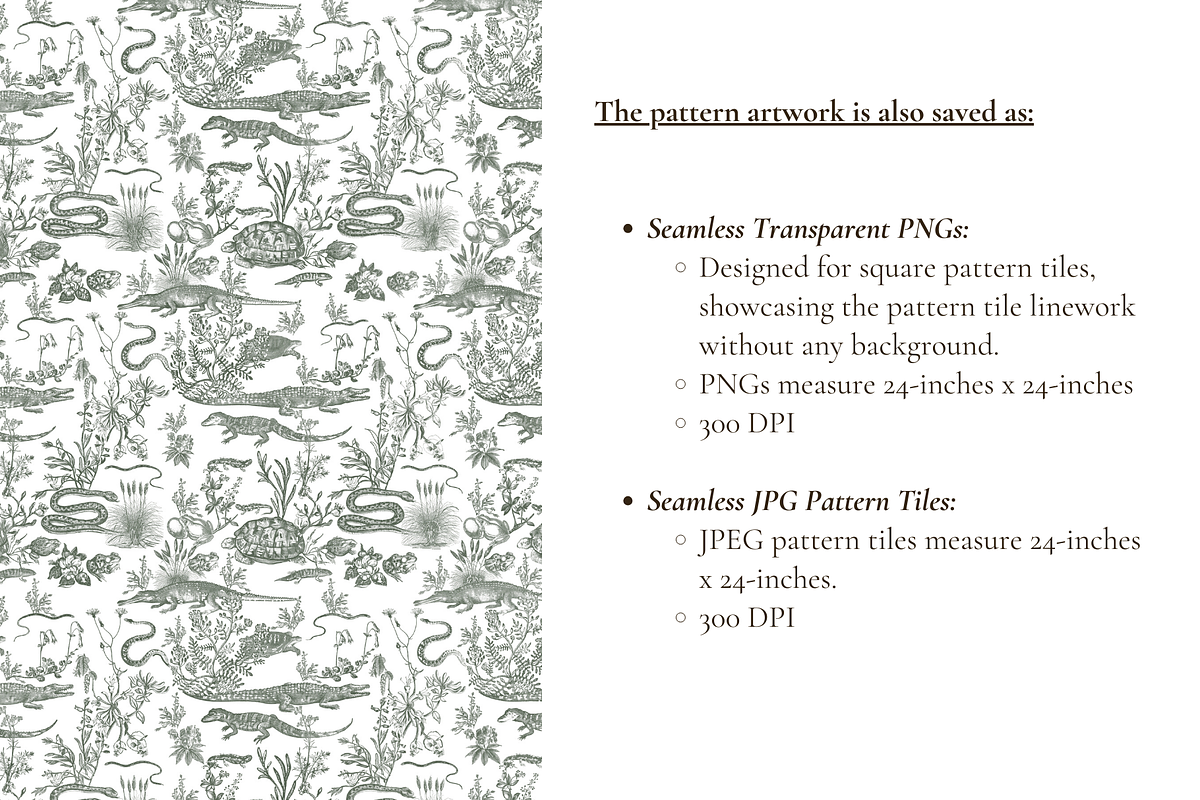 Swamp Toile de Jouy Pattern, a Pattern Graphic by Hughes Studio (Photo 6 of 7)