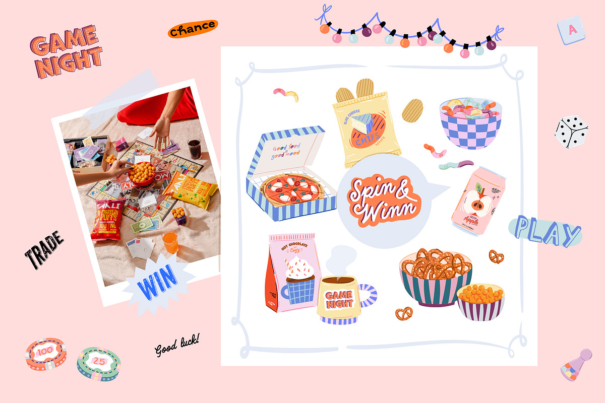 Cozy Game Night Party Clipart Bundle, an Object Graphic by Ruslana Lubenets (Photo 16 of 17)