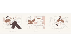 Playing musical instruments isolated, a Person Illustration by Visual Generation