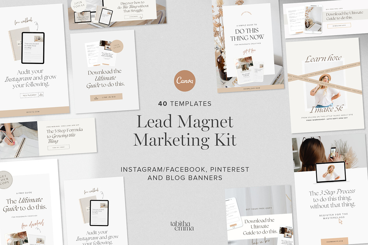 Lead Magnet Marketing Templates, a Social Media Template by Tabitha Emma (Photo 1 of 10)