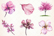 Spring Redbud Flower Clipart, an Illustration by Libby Wishes (Thumbnail 2 of 7)