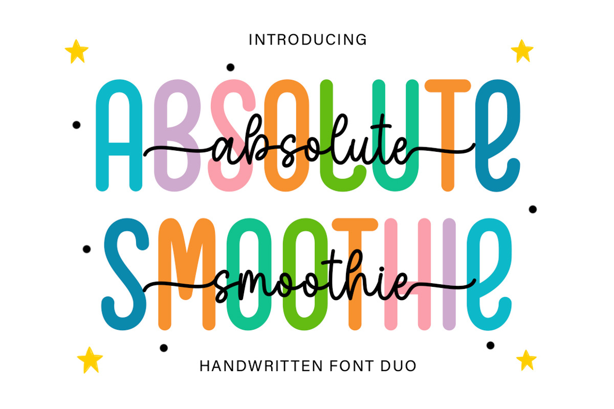 Absolute Smoothie Duo, a Handwritten Font by DN Creative (Photo 1 of 10)
