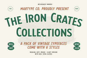 Iron Crates - A Sans Font Collection