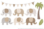 Champagne Elephant Clipart, an Illustration by Amanda Ilkov (Thumbnail 2 of 4)
