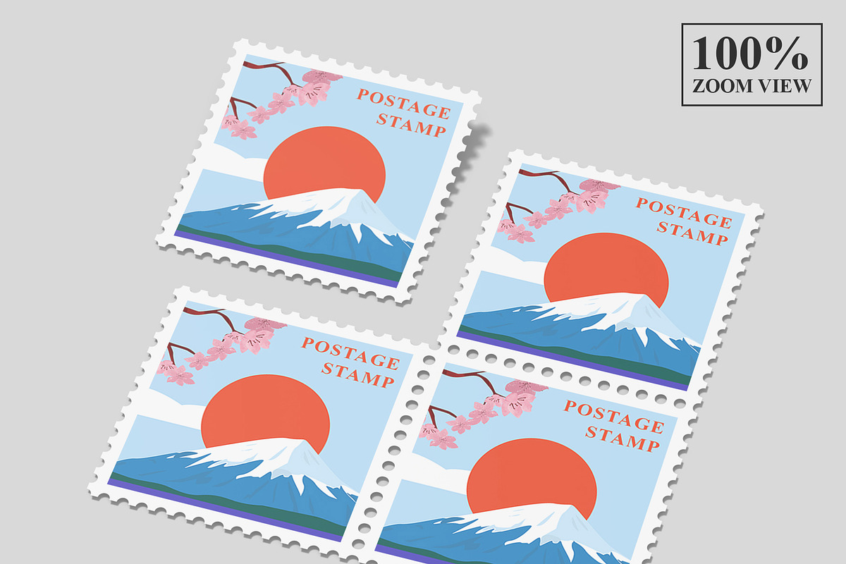 Square Postage Stamp Mockup Bundles, a Flyer Template by Graphic Aesthetic (Photo 6 of 24)