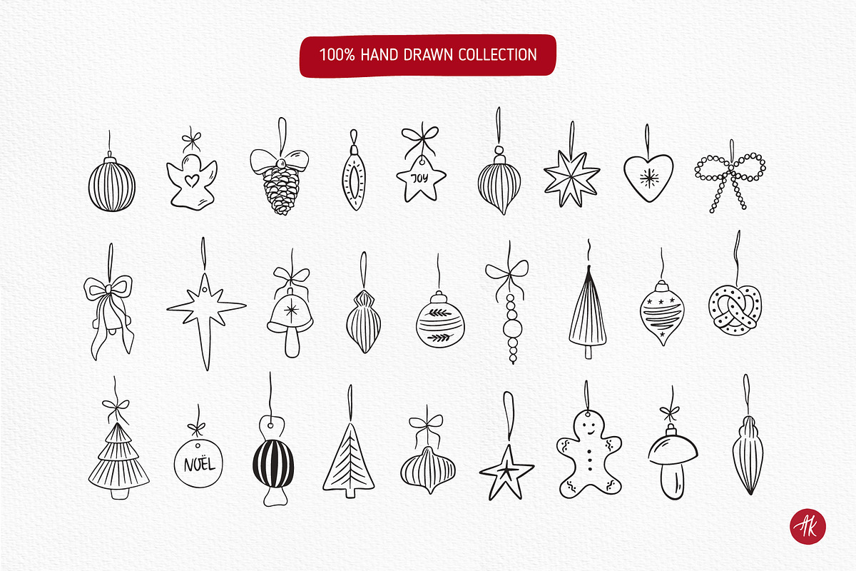 Christmas Hand Drawn Doodles Set, an Object Graphic by Alena Koval (Photo 4 of 18)