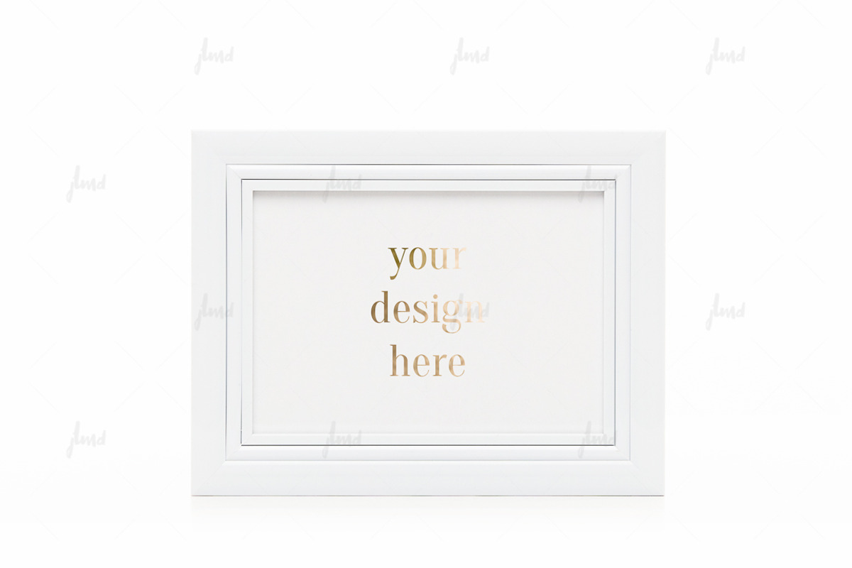 White 5x7 frame isolated mockup, a Print Template by JustLikeMyDesktop (Photo 2 of 3)