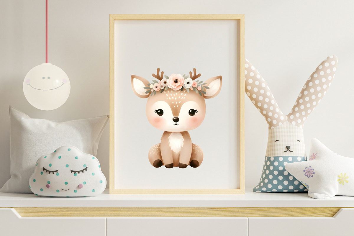 Watercolor Woodland Animals Clipart, an Animal Illustration by Nicolle's Colorful Art (Photo 7 of 7)