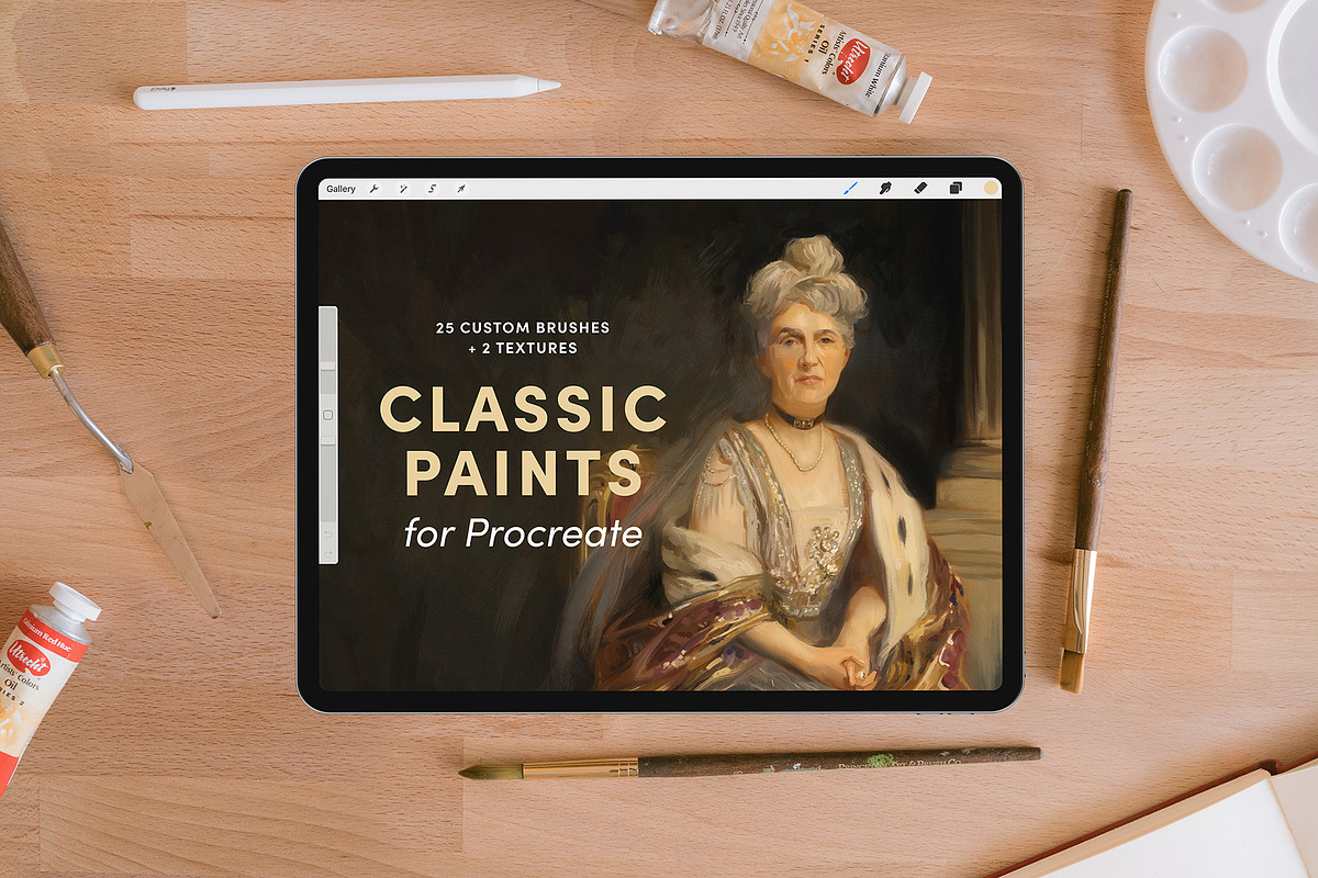 Classic Paints – Procreate Brushes, a Brush Add-On by Sadie Lew (Photo 1 of 16)