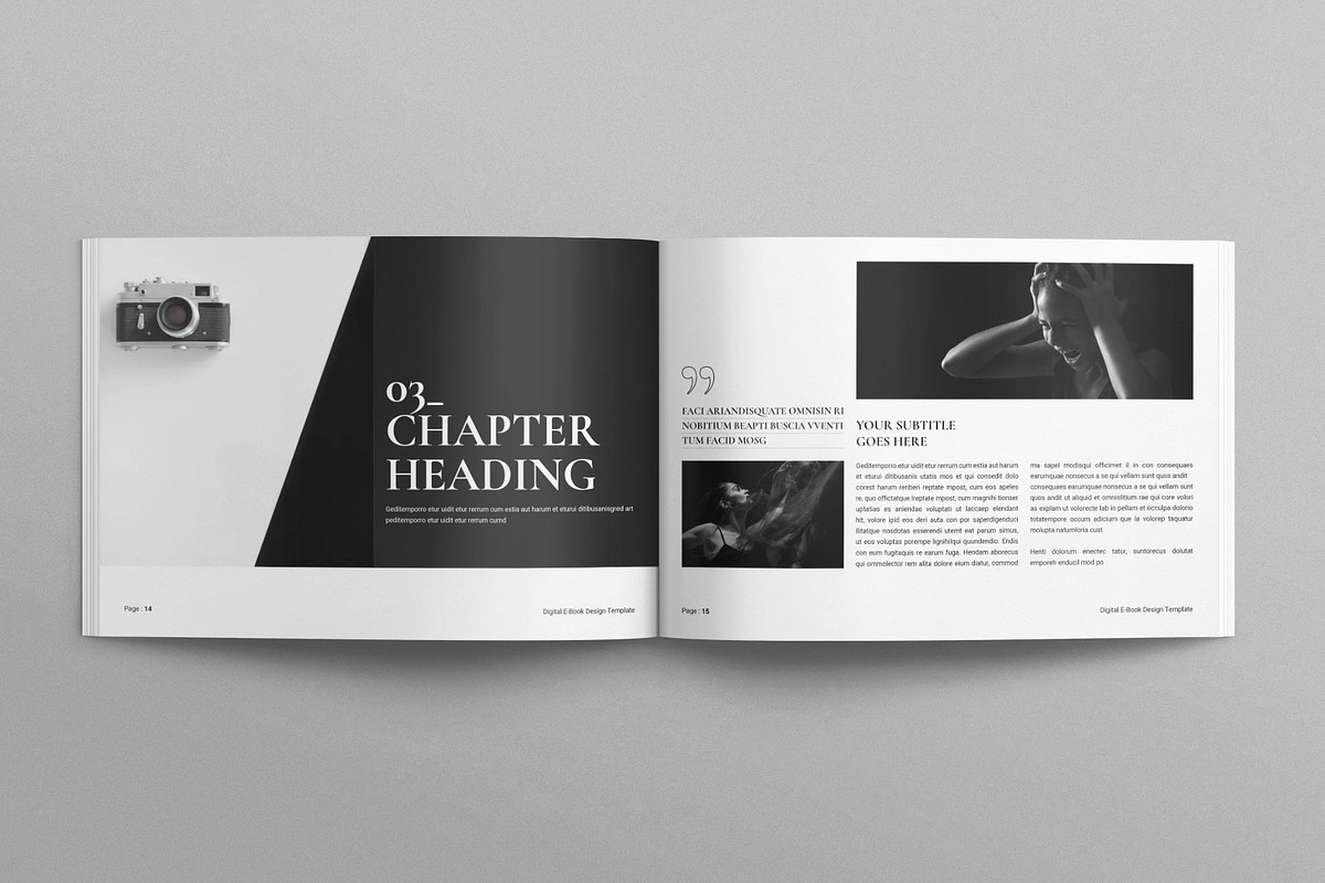 Digital Minimal Ebook Landscape, a Magazine Template by E-Type (Photo 6 of 8)