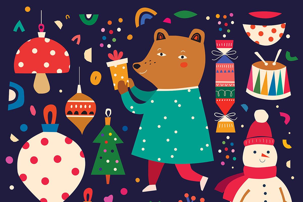 Funny CHRISTMAS collection, an Animal Illustration by MoleskoStudio (Photo 2 of 10)