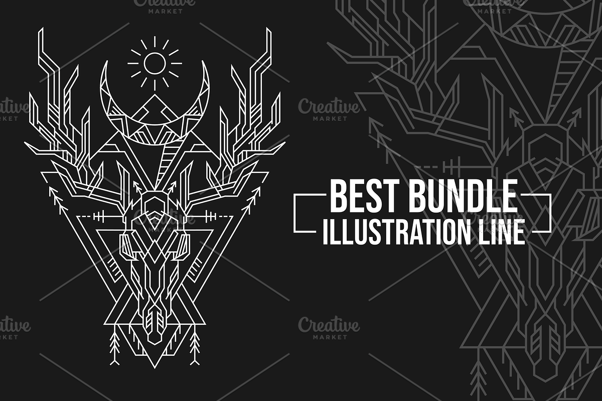 Best Bundle Illustration Line, an Animal Illustration by azhartz (Photo 1 of 11)