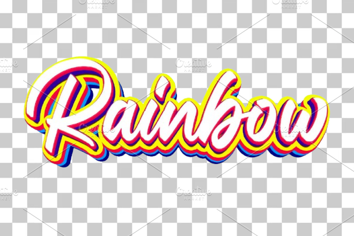 Rainbow PSD 3D Editable Text Effect, a Layer Style Add-On by TrueVector (Photo 2 of 2)