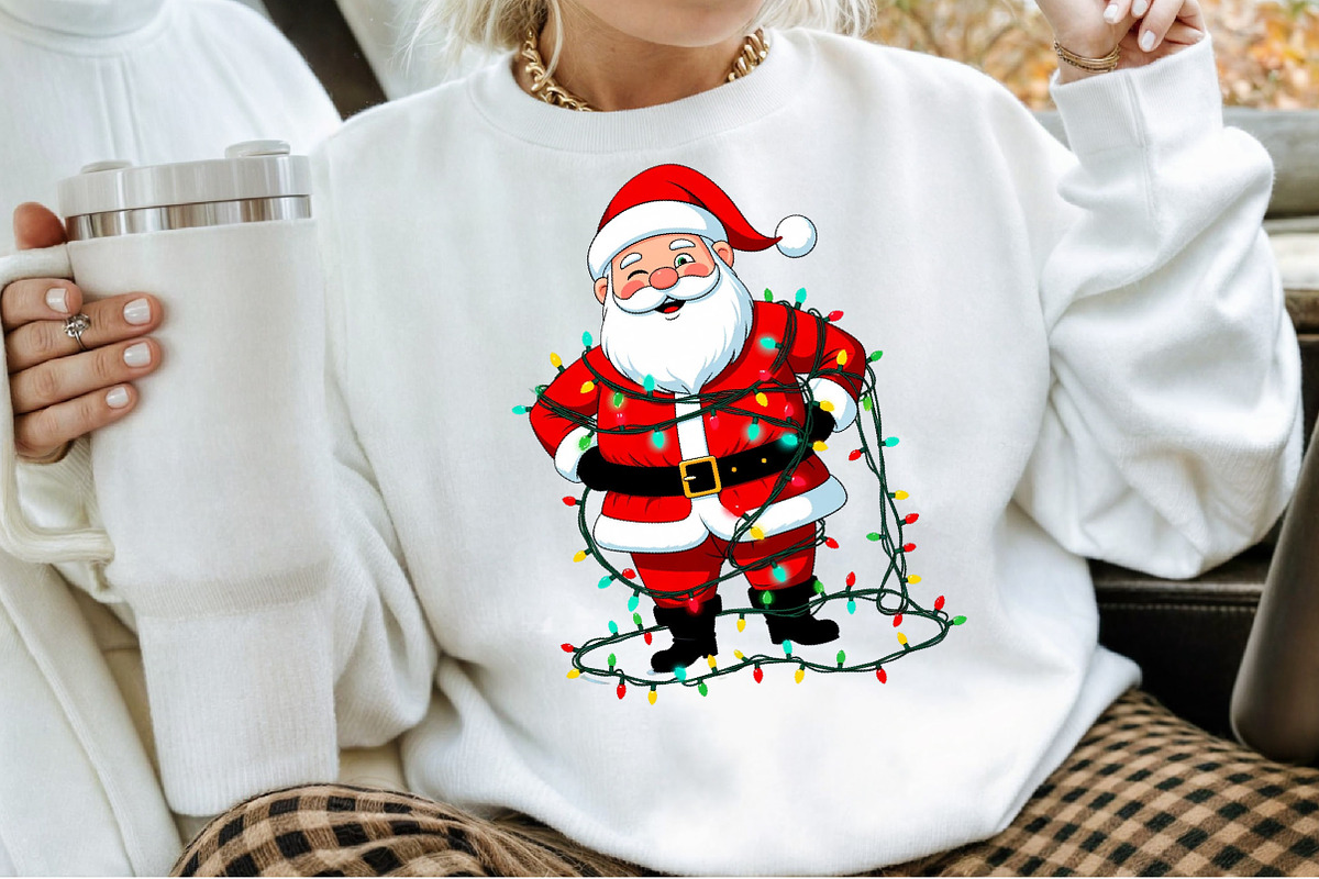 Christmas jolly Santa Claus lights P, an Illustration by Sublimation Artist (Photo 8 of 9)