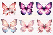 Pink Butterfly Clipart, an Illustration by CreationArt (Thumbnail 5 of 5)