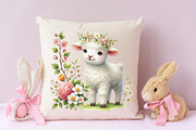 Cute spring clipart lamb clipart, an Illustration by RobertsArt (Thumbnail 5 of 7)