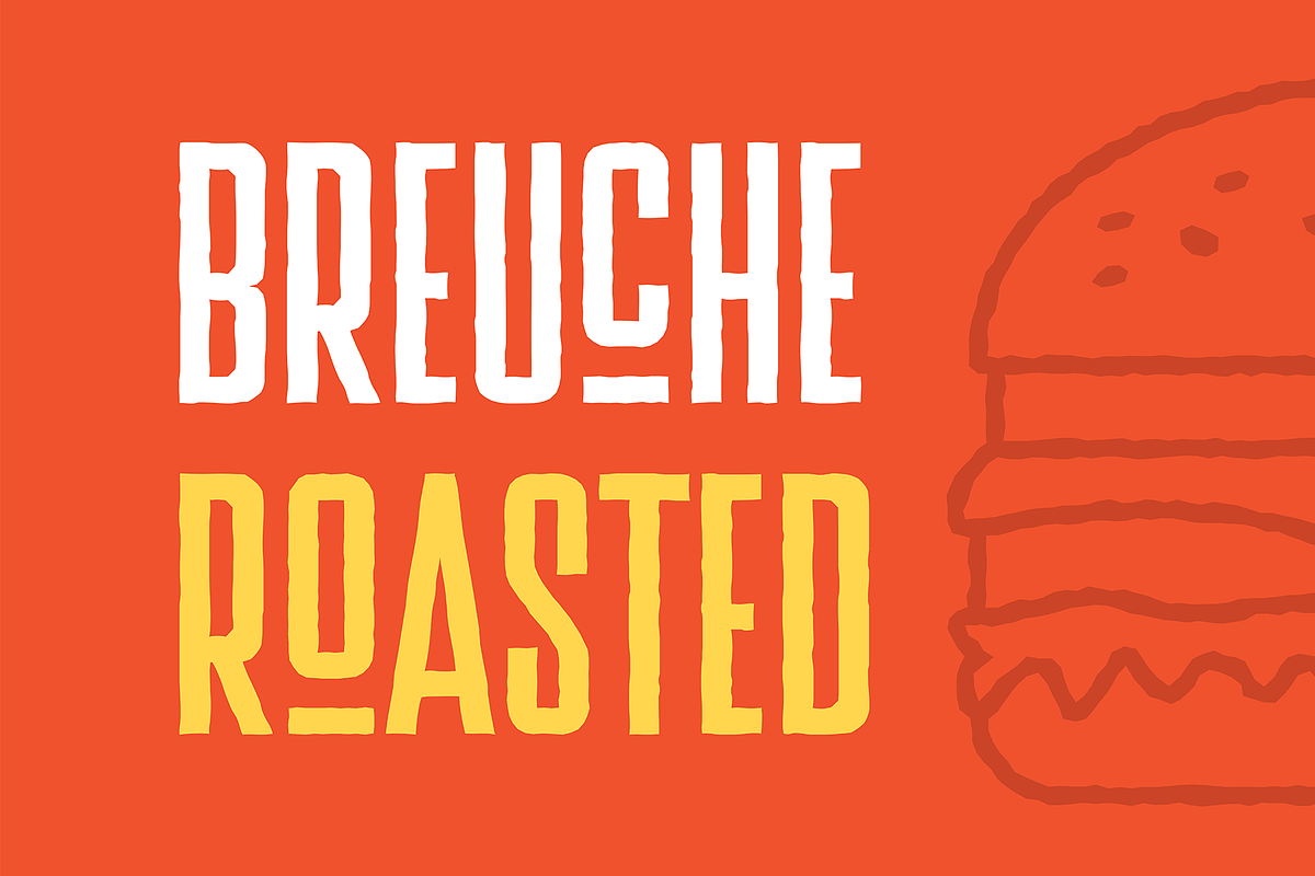 Breuche Roasted, a Font by A.Budianto (Photo 1 of 5)