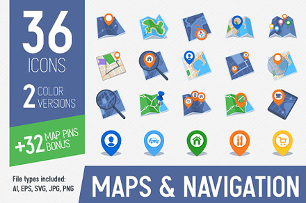 Maps & Navigation Icons