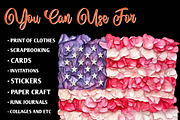 Floral American Flag Clipart, an Illustration by CreationArt (Thumbnail 8 of 9)