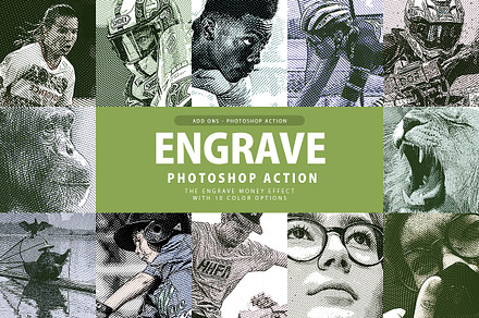 Engrave Photoshop Action