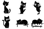 Funny Quirky Cat Clipart, an Illustration by CreationArt (Thumbnail 2 of 5)