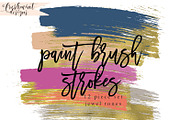 gold foil paint brush strokes, a Graphic by Freshmint Paperie (Thumbnail 1 of 2)