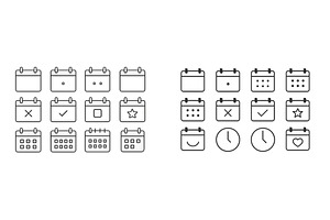 Collection of calendar icons, a Technology Photo by ZinetroN