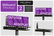 Roadside Bulletin Billboard Mockup, an Advertising Mockup by Bartama Graphic (Thumbnail 1 of 4)