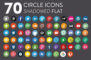 70 Flat Shadowed Social Media Icons, a Social Media Template by RobertvanHaaren (Thumbnail 2 of 2)