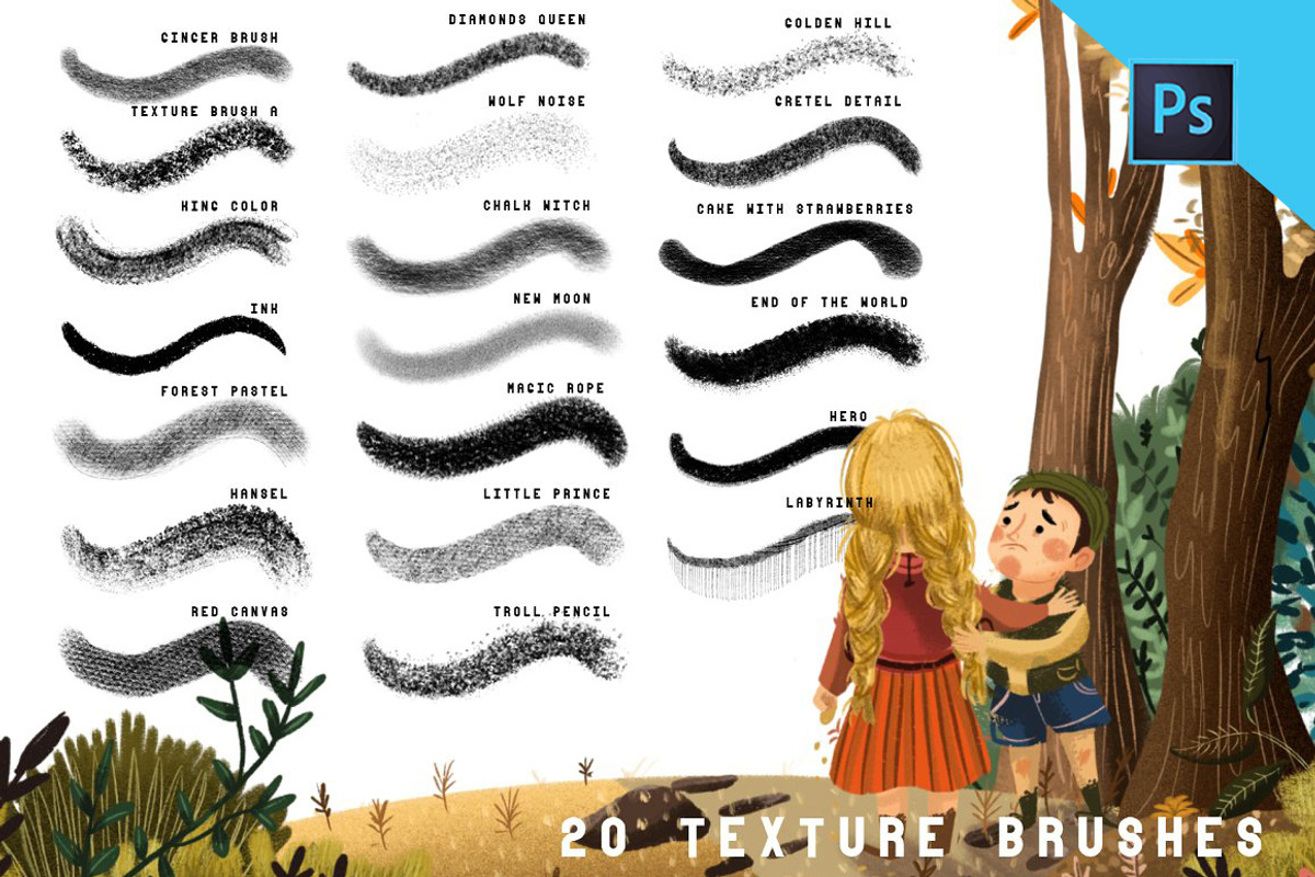 Storybook studio Photoshop, a Brush Add-On by Eliza Moreno Illustration (Photo 3 of 3)