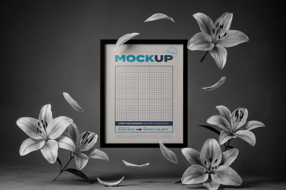 Pages and Cards with Flowers Mockups, a Mockup by Luuqas Design (Photo 5 of 9)