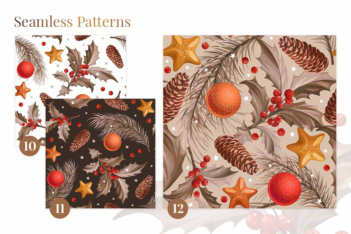 Christmas Set 2, a Background Graphic by Yulia Ogneva (Photo 4 of 7)