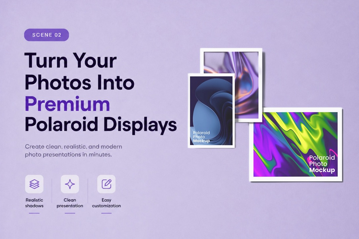 Minimalist Polaroid Photo Mockup PSD, a Merchandise Mockup by ianmikraz (Photo 2 of 14)