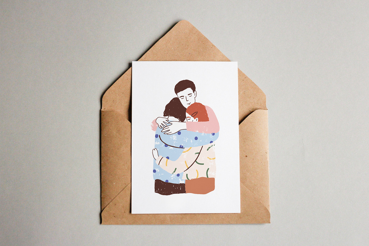 Family & friends support, hugs set, a Person Illustration by Good Studio (Photo 3 of 4)