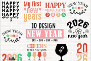 New Year SVG Bundle, a Graphic by crative8112 (Thumbnail 1 of 9)