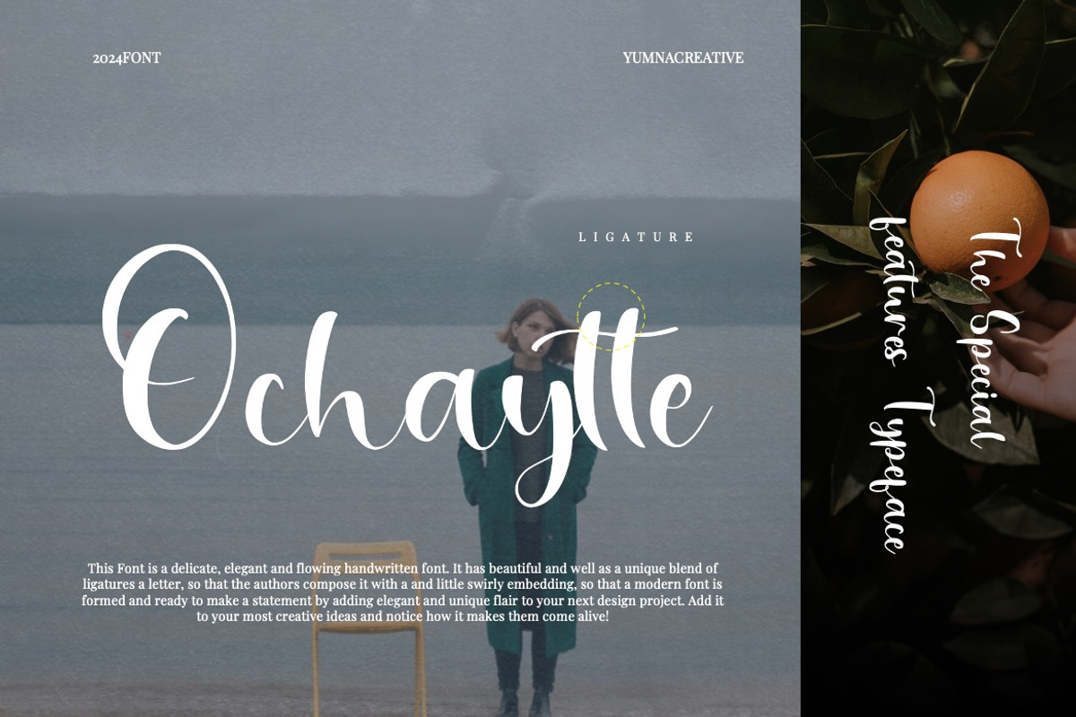 Ochaytte - Fun Script Font, a Script Font by Dhabee (Photo 3 of 13)