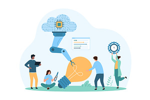 Creation digital projects strategy, a Technology Illustration by Flashvector