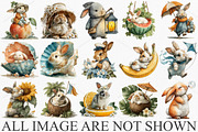 Whimsical Summer Bunny Clipart PNG, a Seasonal Illustration by Canvas Craft (Thumbnail 3 of 7)
