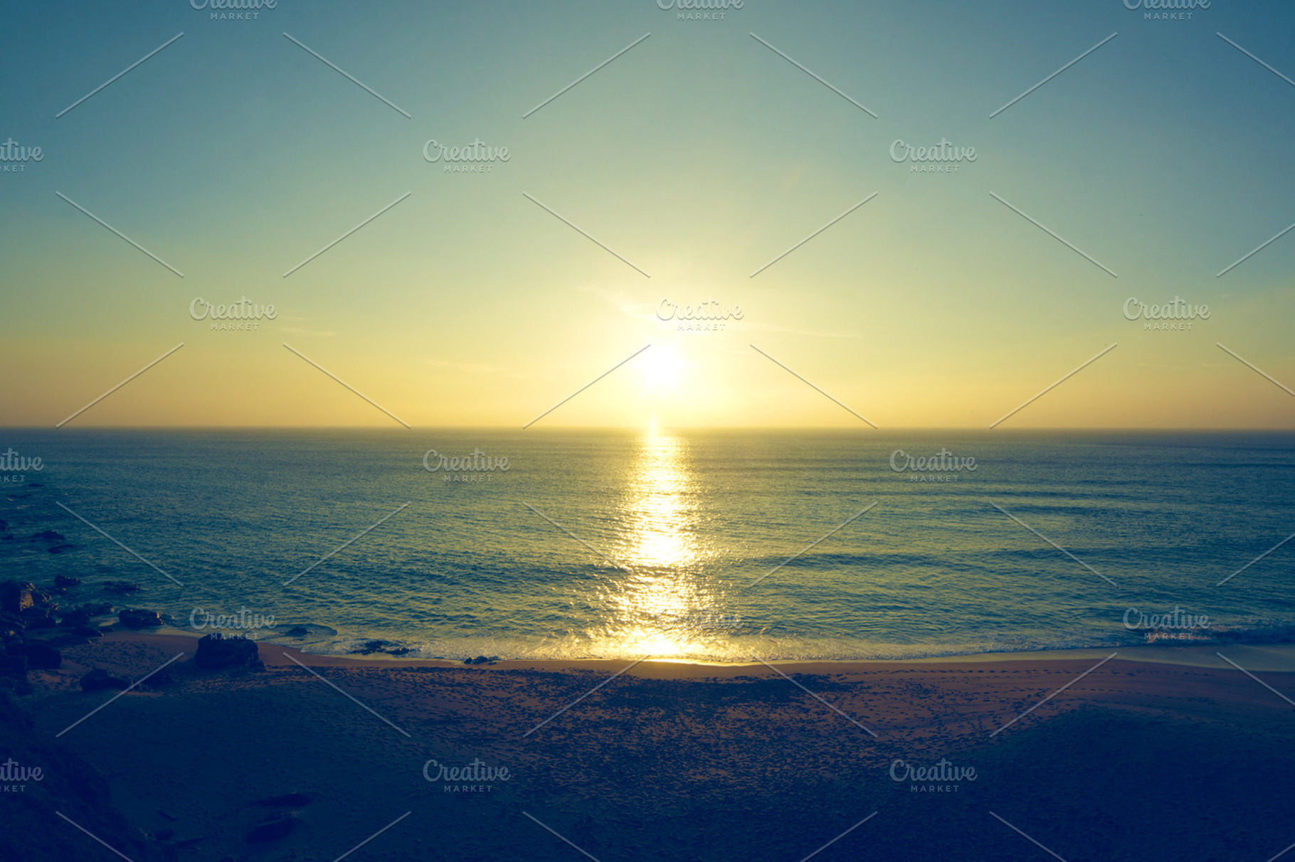 Sunset Empty Beach