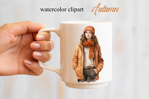 Autumn Watercolor Clipart Set