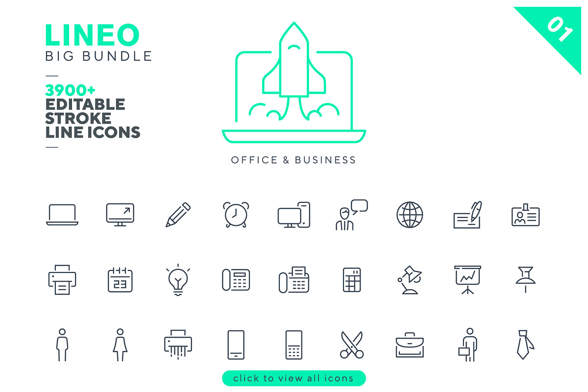 LINEO Big Pack - 3900+ icons, an Outline Icon by sharpnose (Photo 6 of 22)